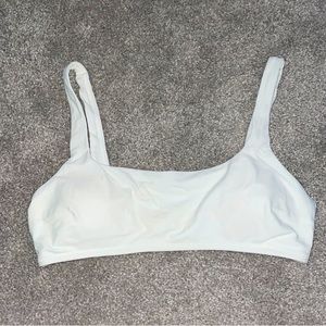 Arie White Scoop Bikini Top